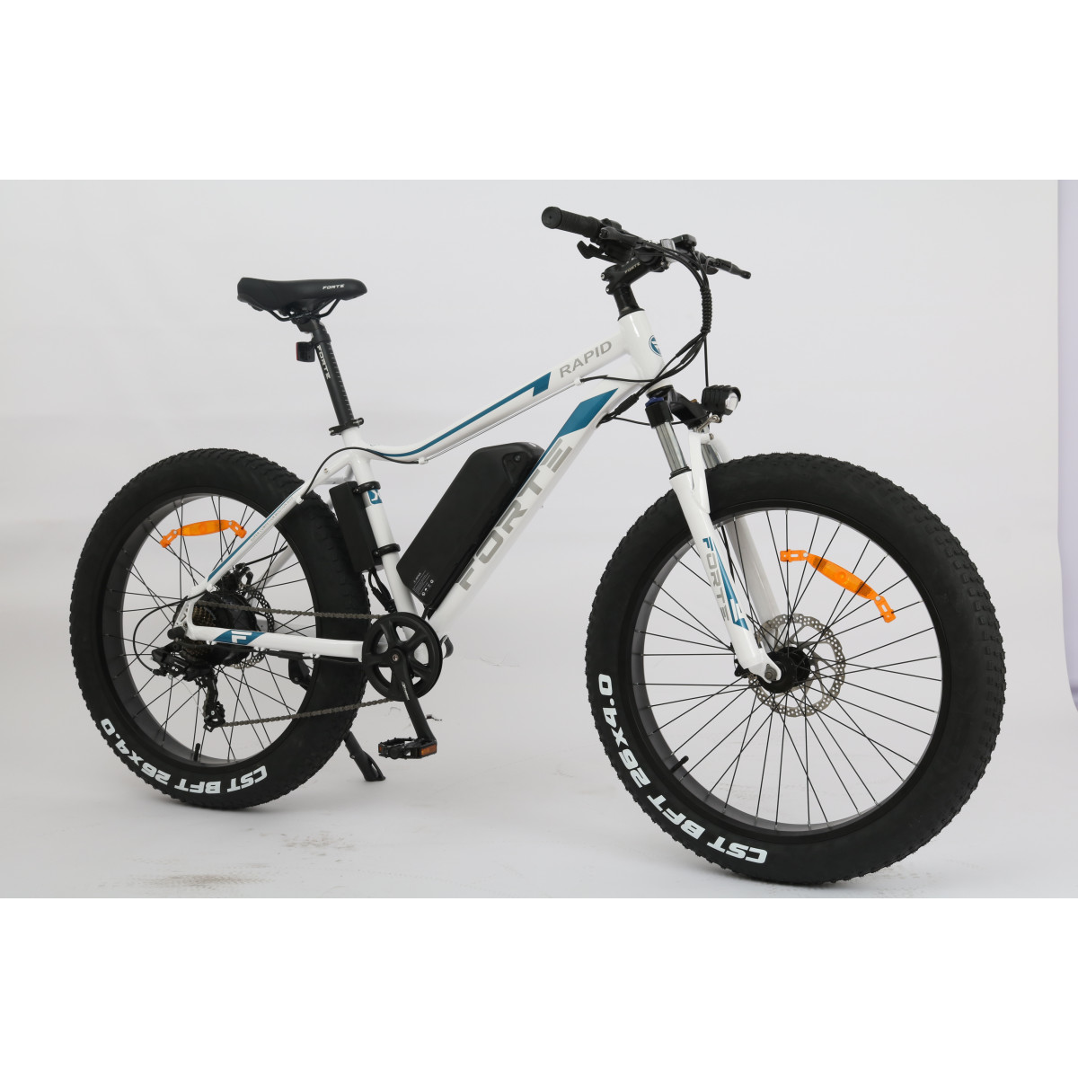 Велосипед аккумуляторный Forte Rapid 18"/26", 500 Вт, белый