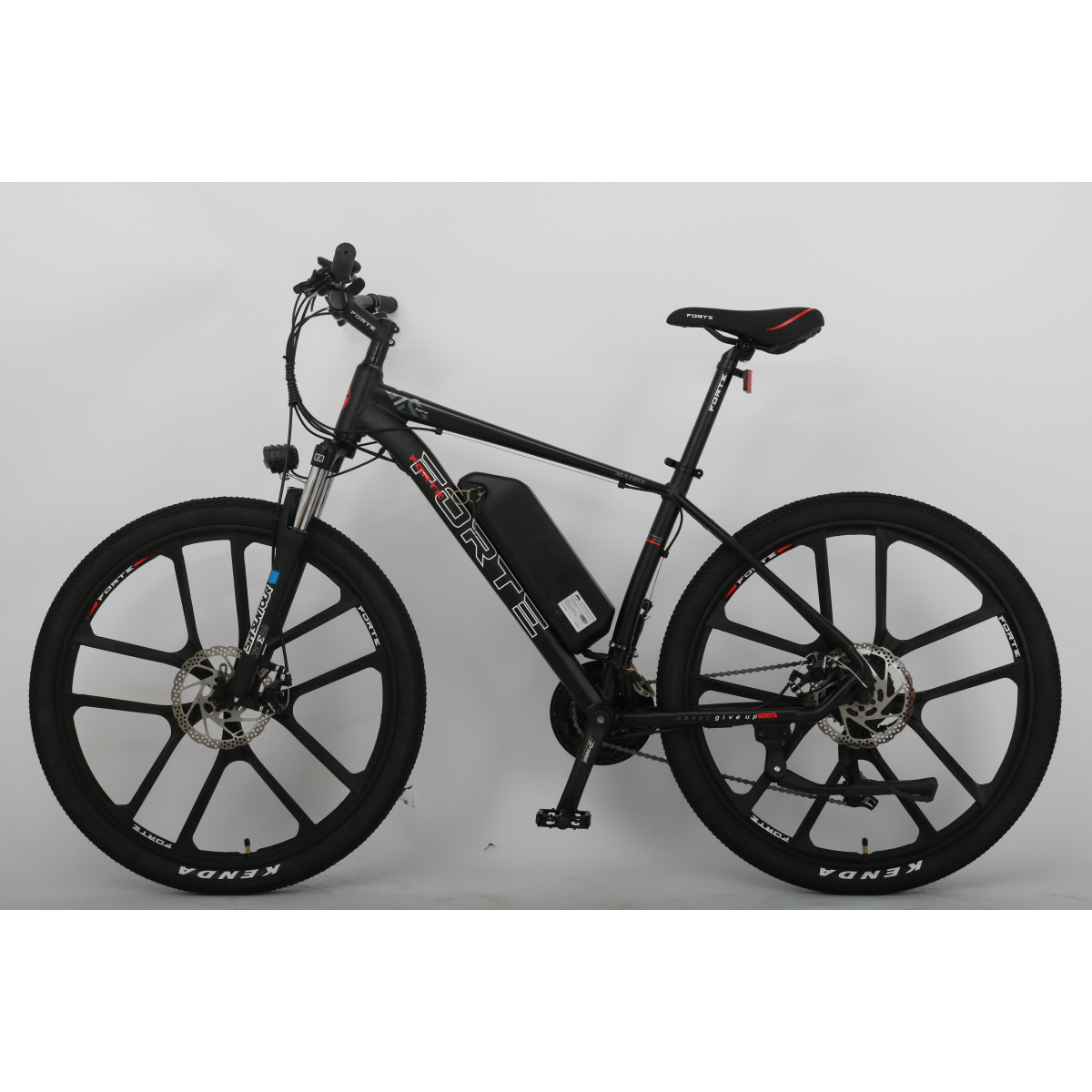 Велосипед акумуляторний Forte Matrix 18"/27,5"350 Вт, чорно-червоний