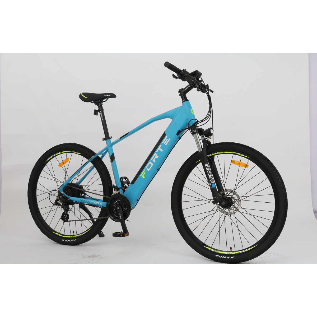 Велосипед аккумуляторный Forte Mirage 19"/29", 500 Вт, бирюзовый