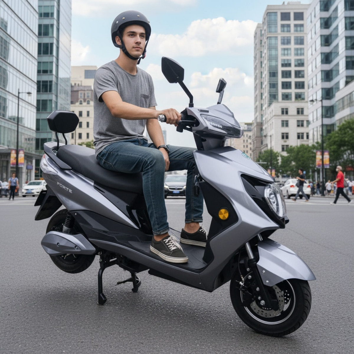 Електроскутер FORTE HAWK сірий