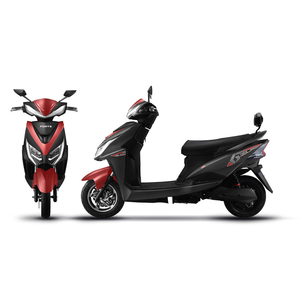 Електроскутер FORTE LEON червоно-чорний