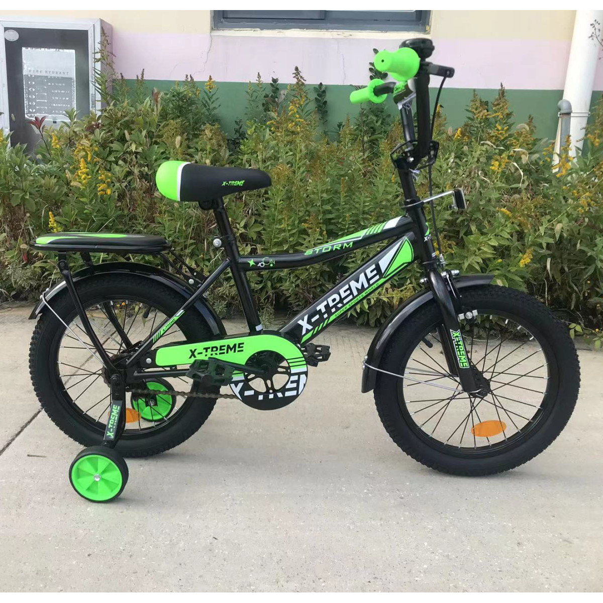 Дитячий велосипед X-Treme STORM 16" чорно-зелений