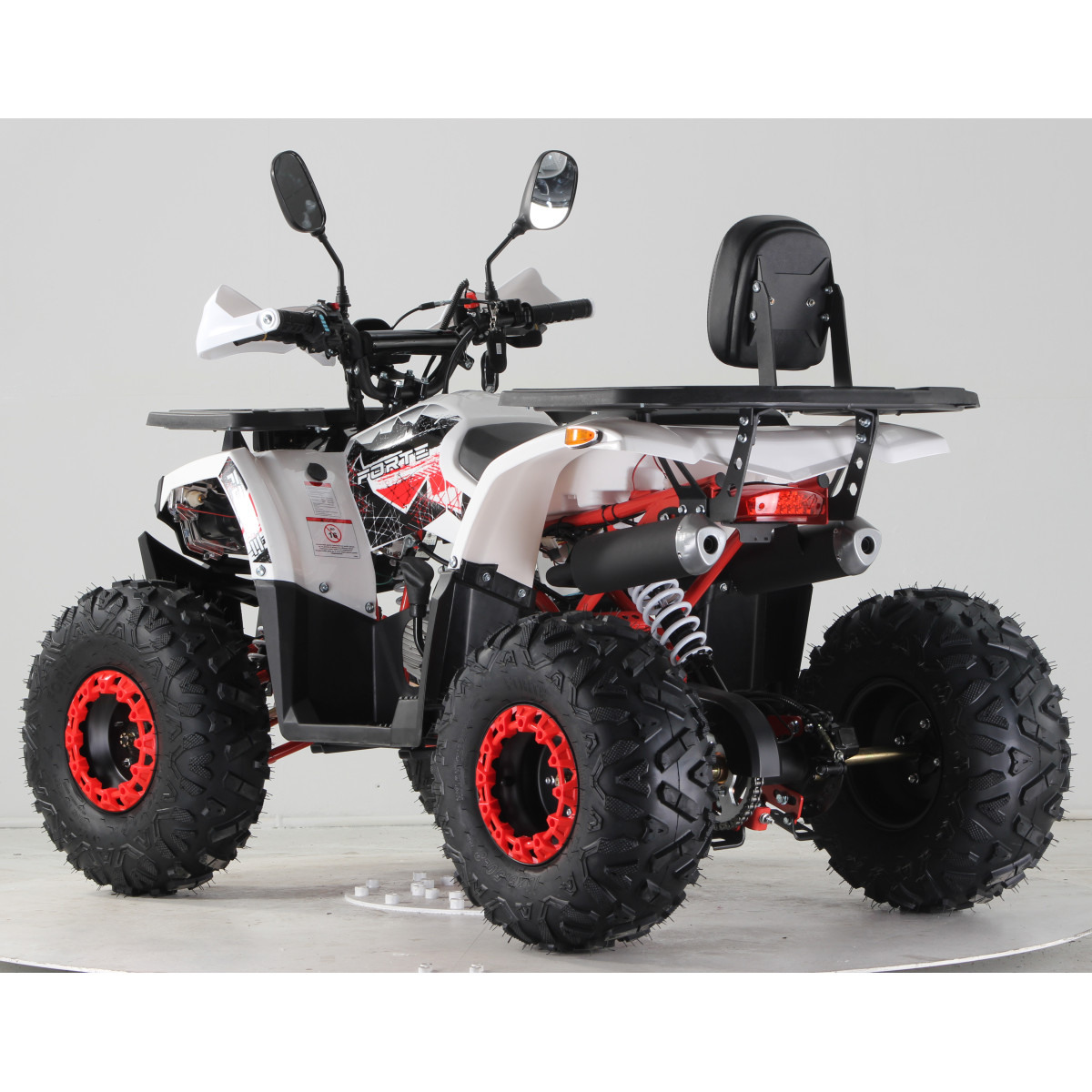 Квадроцикл FORTE ATV125F біло-червоний