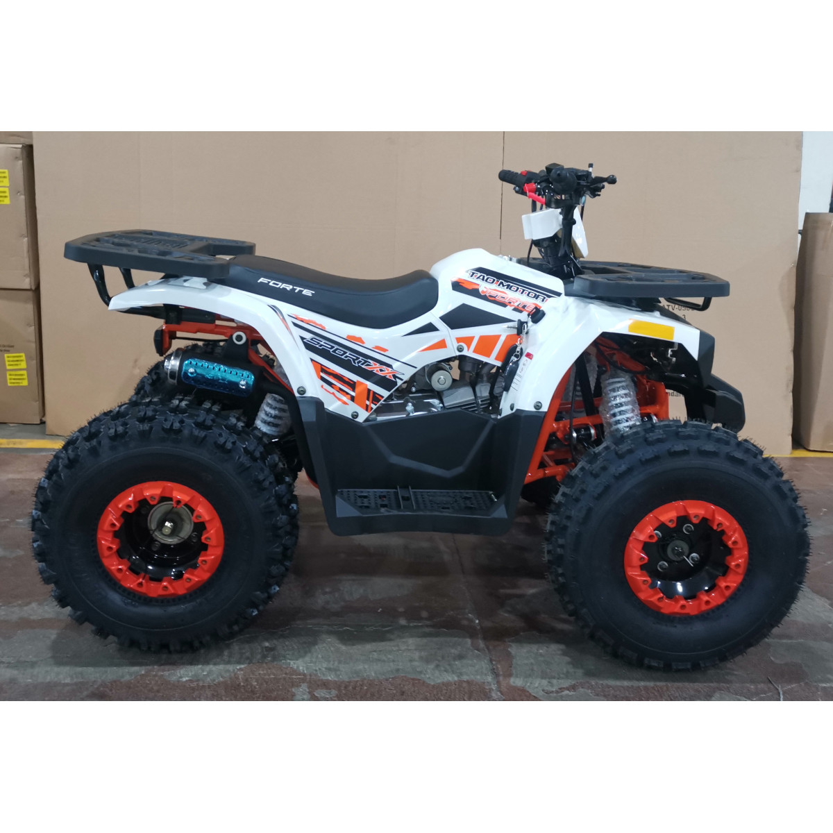 Квадроцикл FORTE Hunter 125 біло-помаранчевий