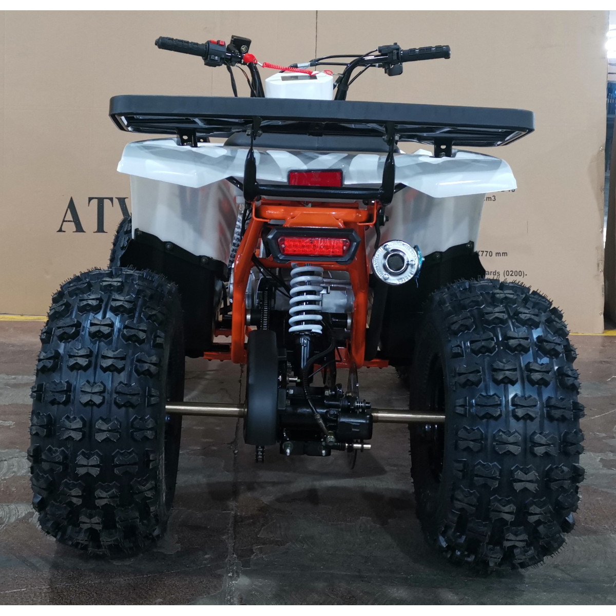 Квадроцикл FORTE Hunter 125 біло-помаранчевий