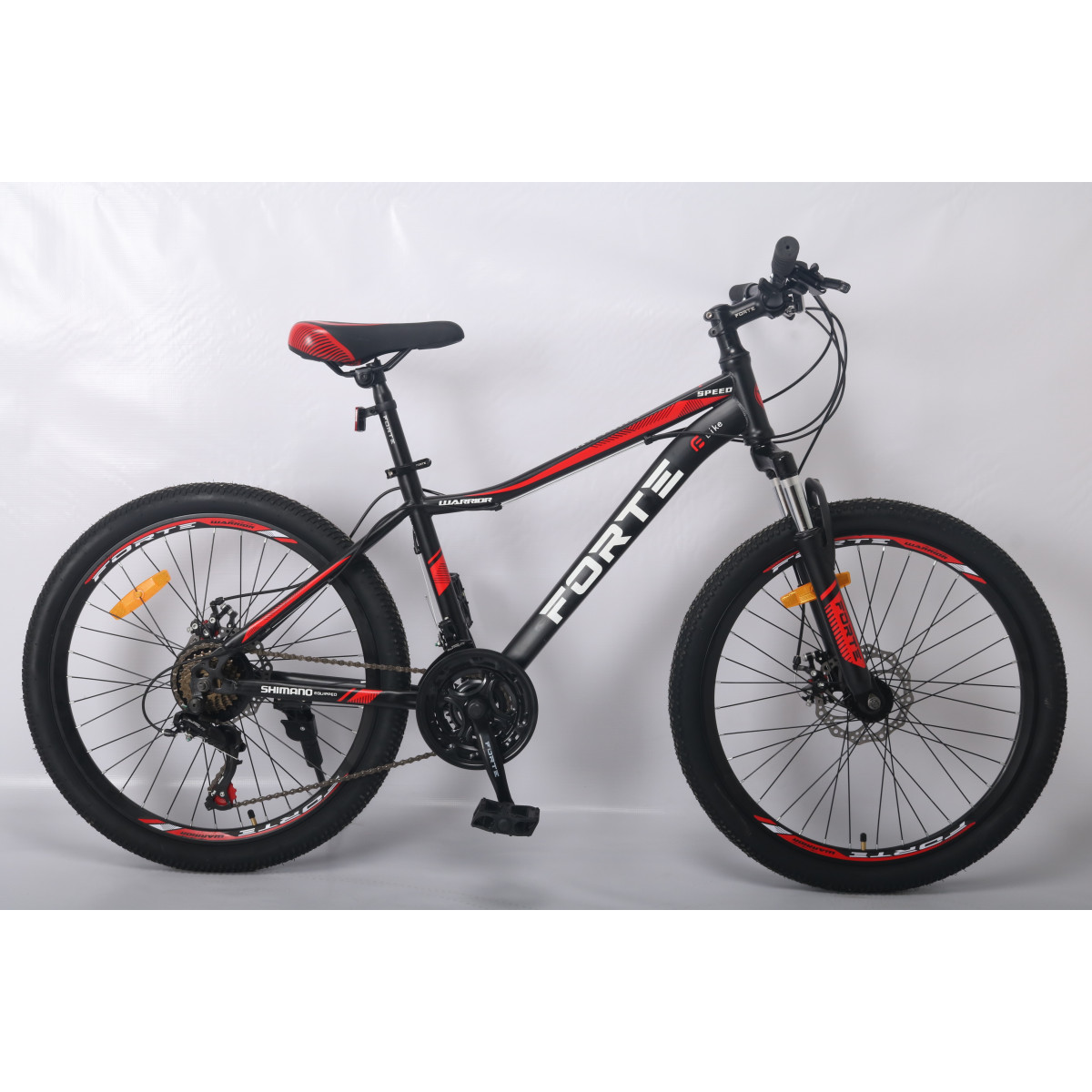 Велосипед Forte Warrior МТВ 24"/13" чорно-червоний