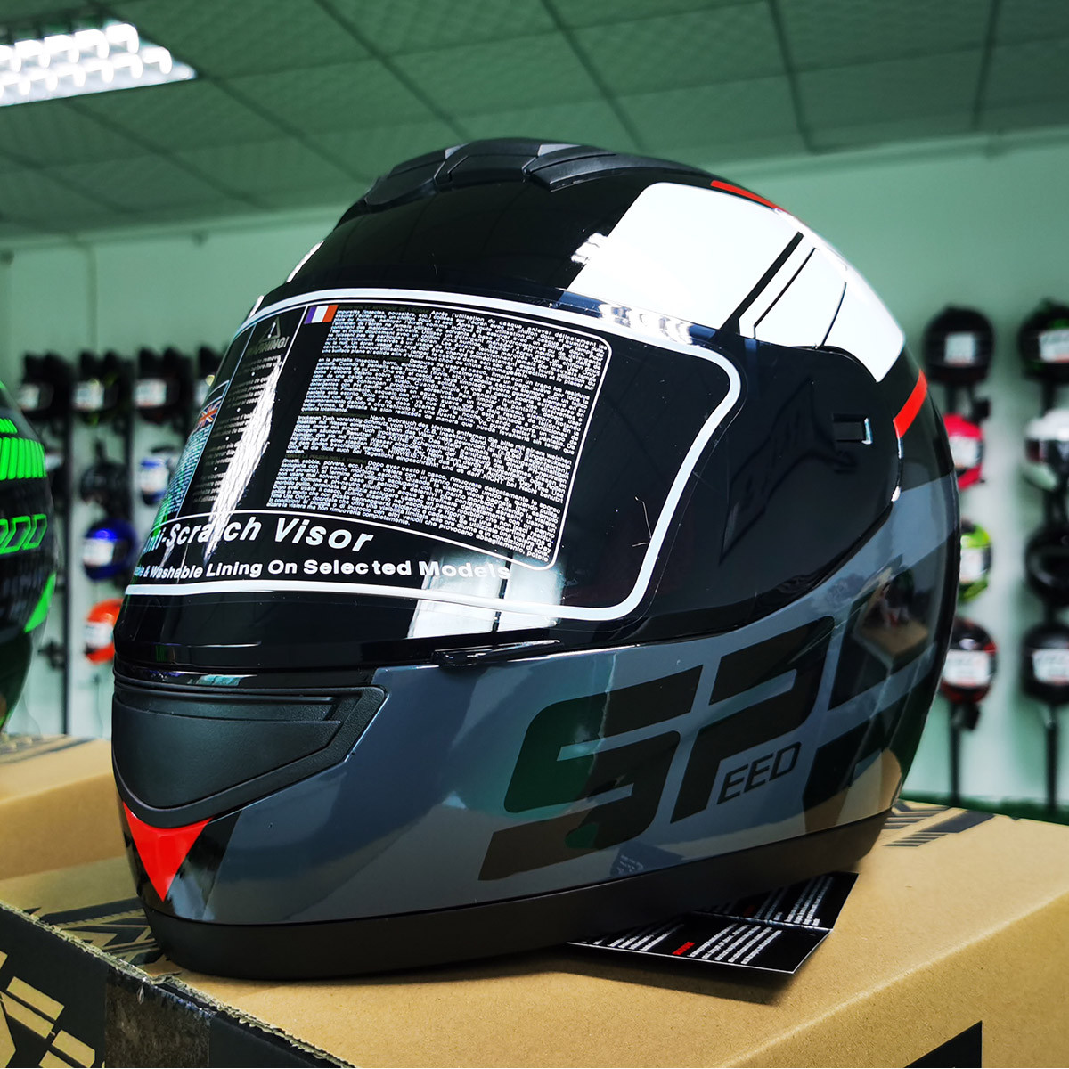 Мотошлем 902 Forte черно-белый, XL