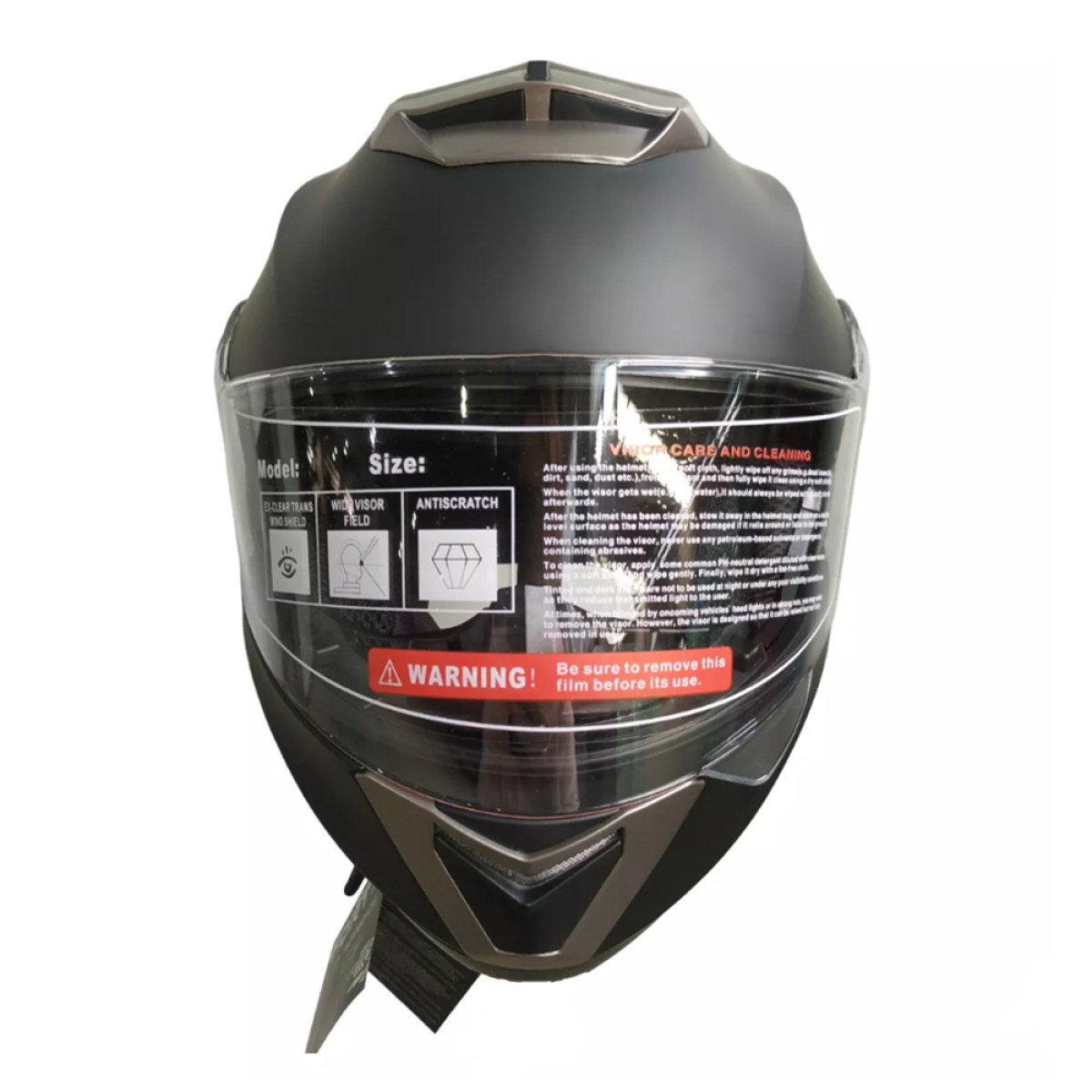 Мотошолом чорний FORTE BLD-160, розмір M