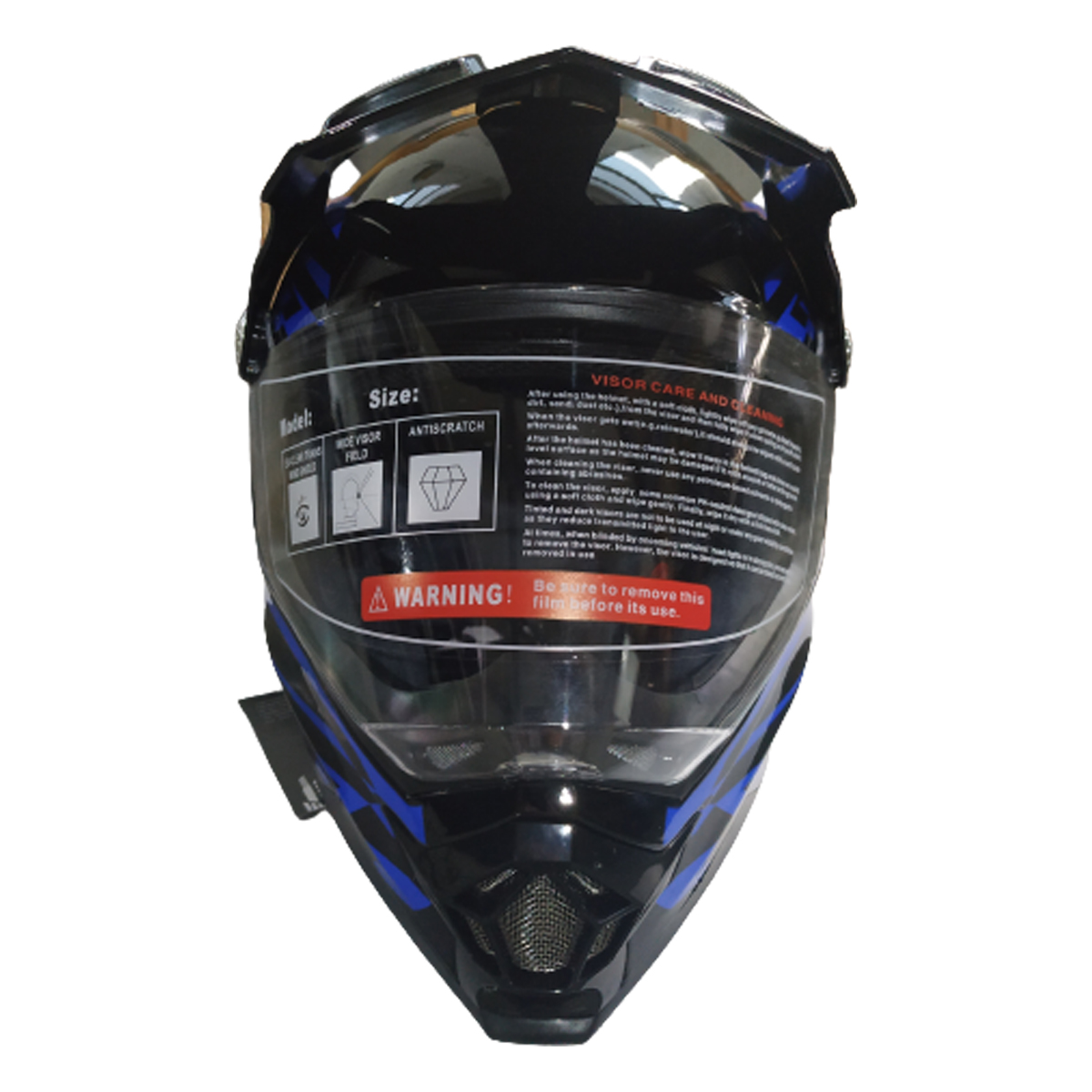 Мотошолом чорно-синій FORTE BLD-819-6 L