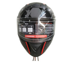 Мотошолом чорно-червоний FORTE M61D, розмір M