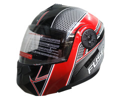 Мотошолом чорно-червоний FORTE BLD-159, розмір M