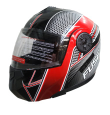 Мотошолом чорно-червоний FORTE BLD-159, розмір XL