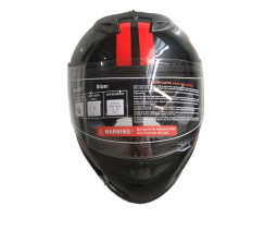 Мотошолом чорно-червоний FORTE BLD-626, розмір M