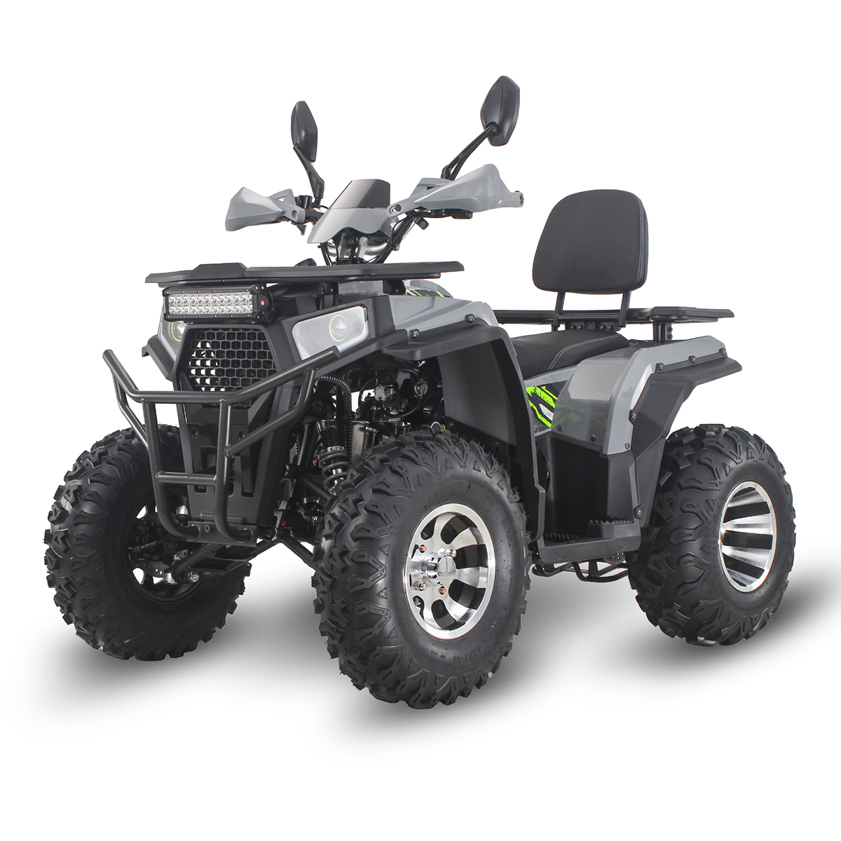 Квадроцикл FORTE ATV-200G PRO зелено-сірий