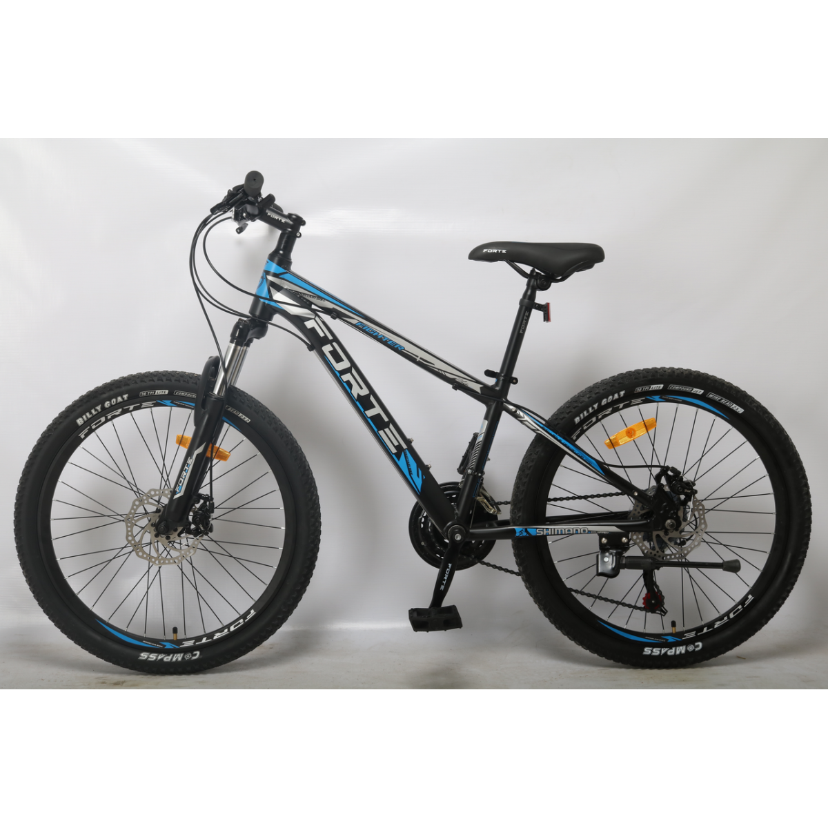 Велосипед Forte Fighter 13"/24" черно-голубой