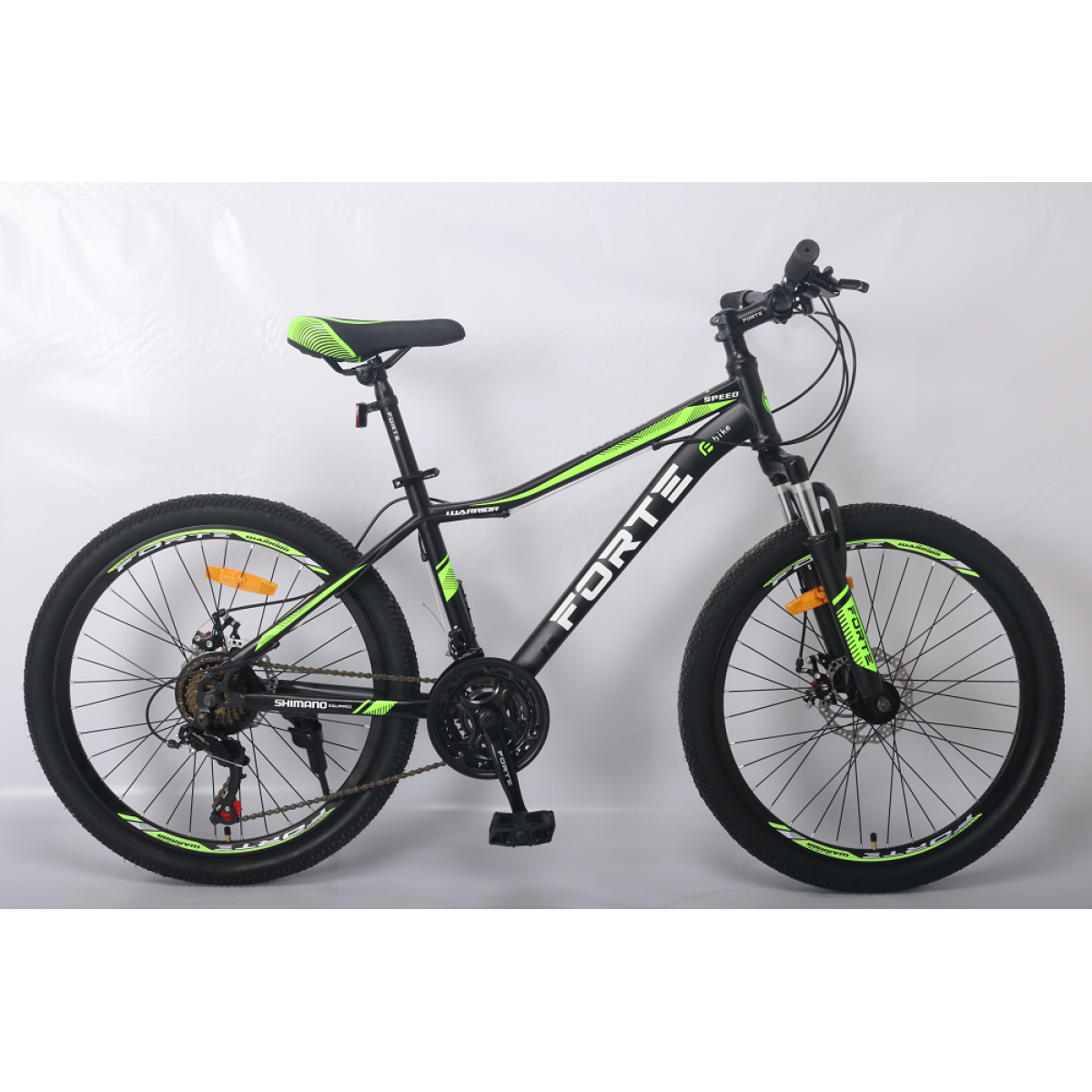 Велосипед Forte Warrior МТВ 24"/13" (117801) чорно-зелений