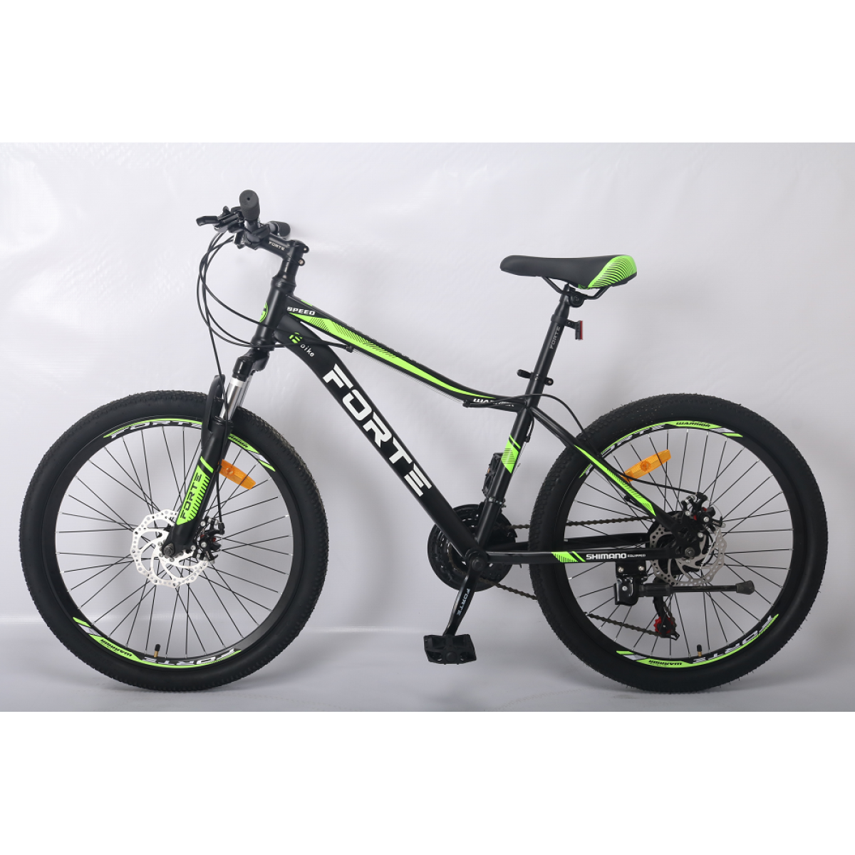 Велосипед Forte Warrior МТВ 24"/13" (117801) чорно-зелений