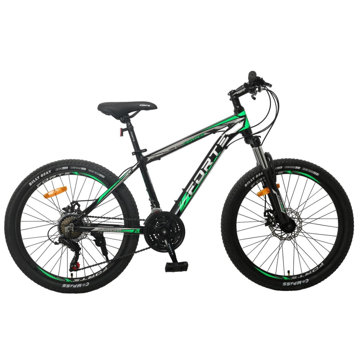 Велосипед Forte Fighter 13"/24" черно-зеленый
