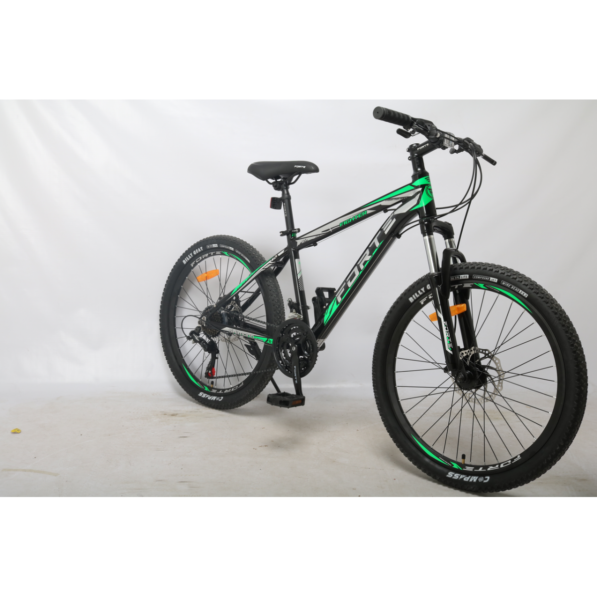 Велосипед Forte Fighter 13"/24" черно-зеленый