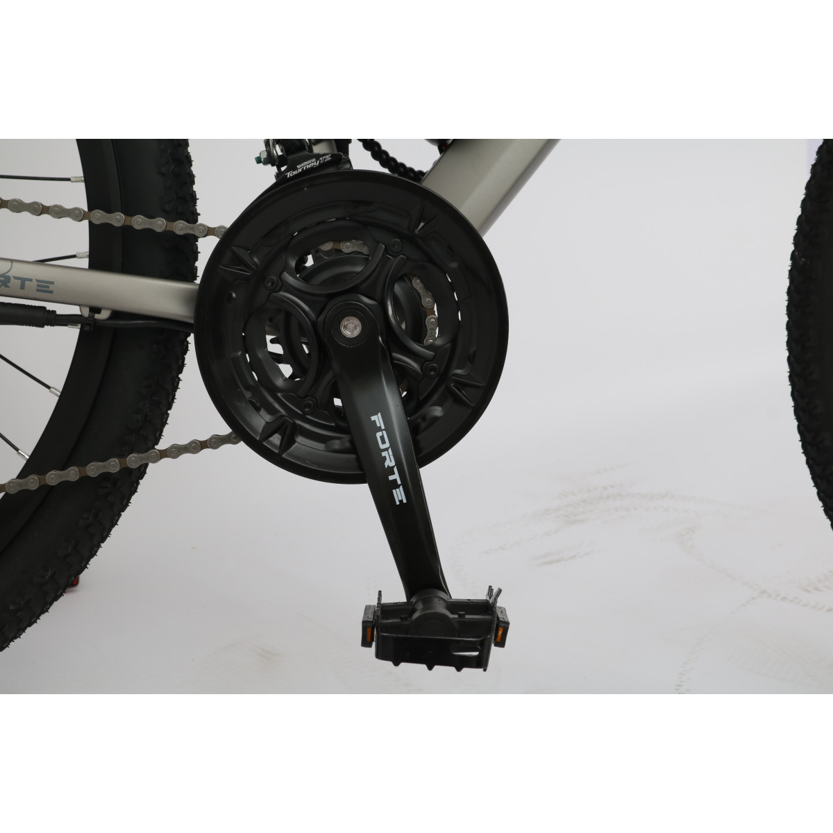 Велосипед аккумуляторный Forte Galaxy 18"/26", 250 Вт, серо-желтый