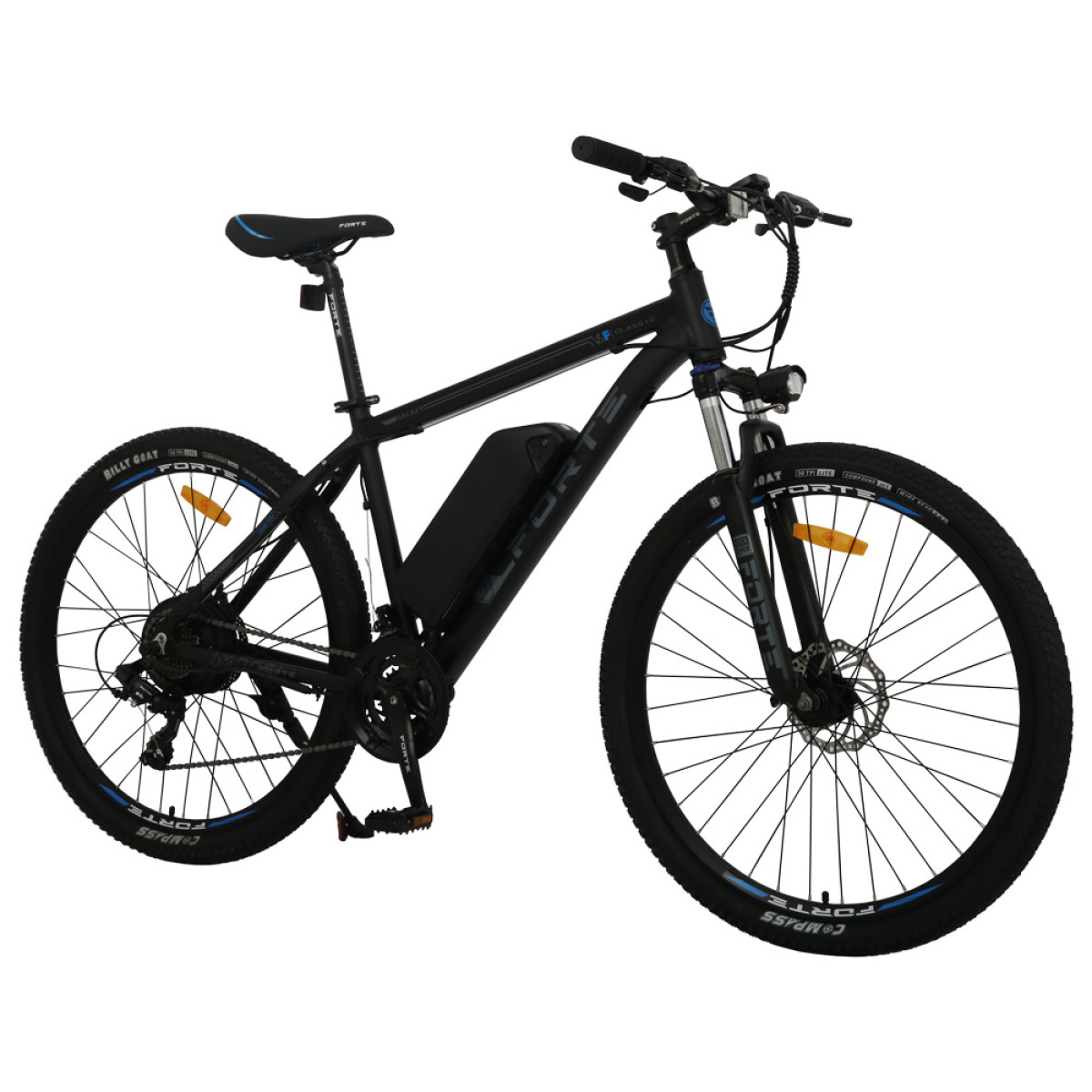 Велосипед акумуляторний Forte Galaxy 18"/27", 350 Вт, чорно-синій