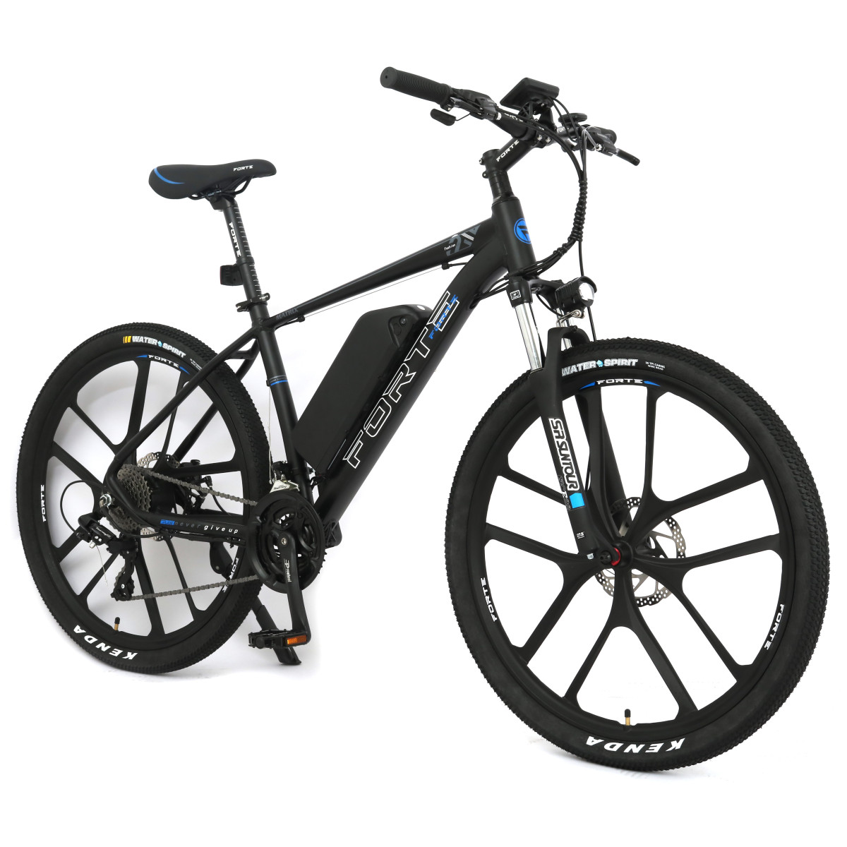 Велосипед акумуляторний Forte Matrix 18"/27,5", 350 Вт, чорно-синій